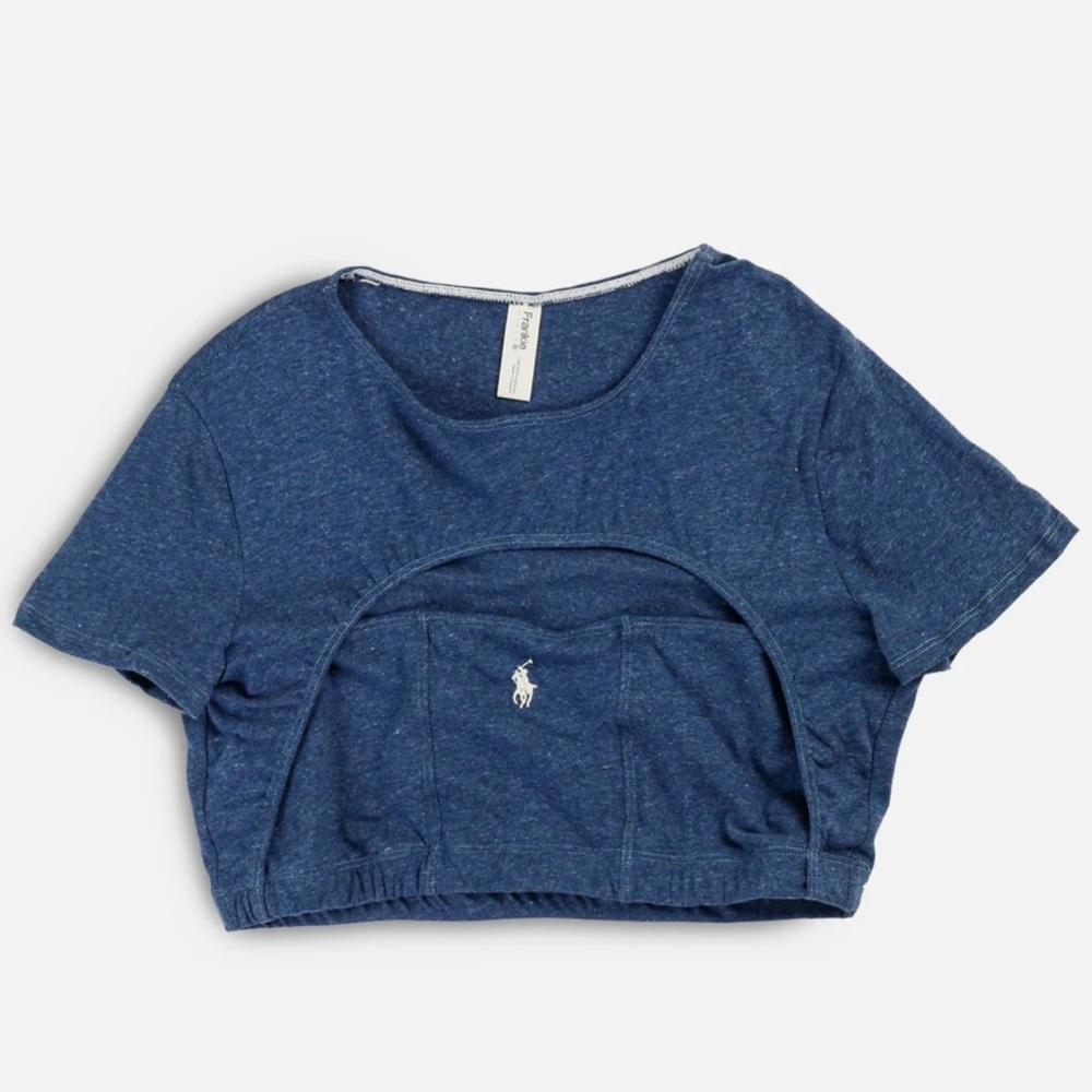 Frankie Collective Reworked Cutout Crop Tee XS NWOT